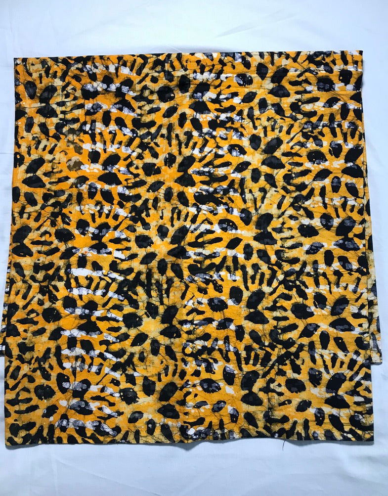 Batik animal print yellow-fabric-Letasi Design Studio